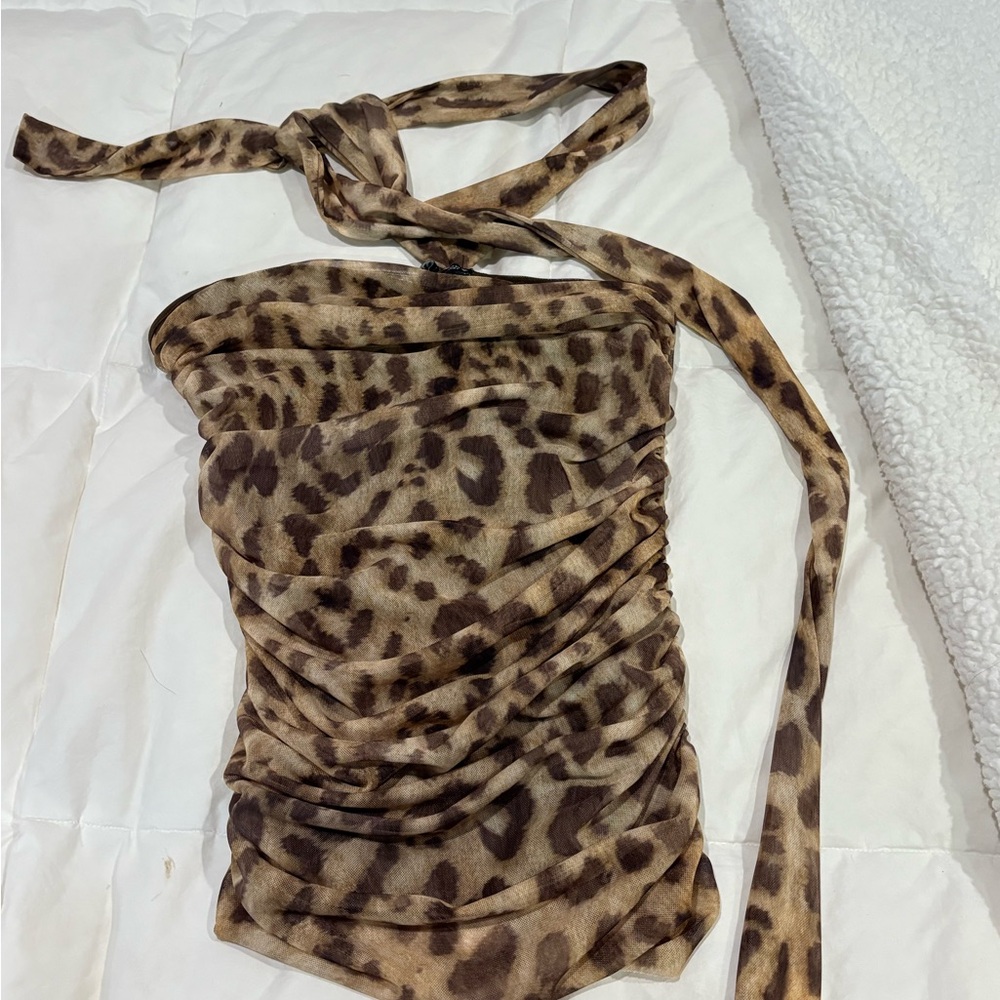Leopard Print Halter Top
